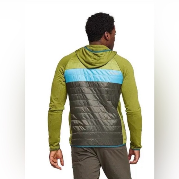 Cotopaxi Men's XL Capa Hybrid Insulated Hooded Jacket Green Grey Cedar Iron NWT - Picture 10 of 14